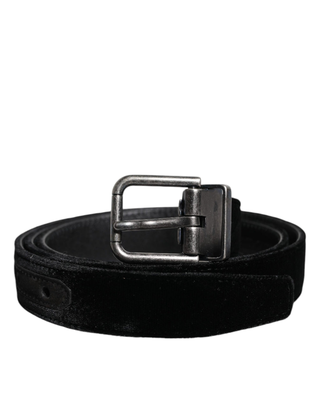 Dolce &amp; Gabbana Black Leather Metal Buckle Classic Belt