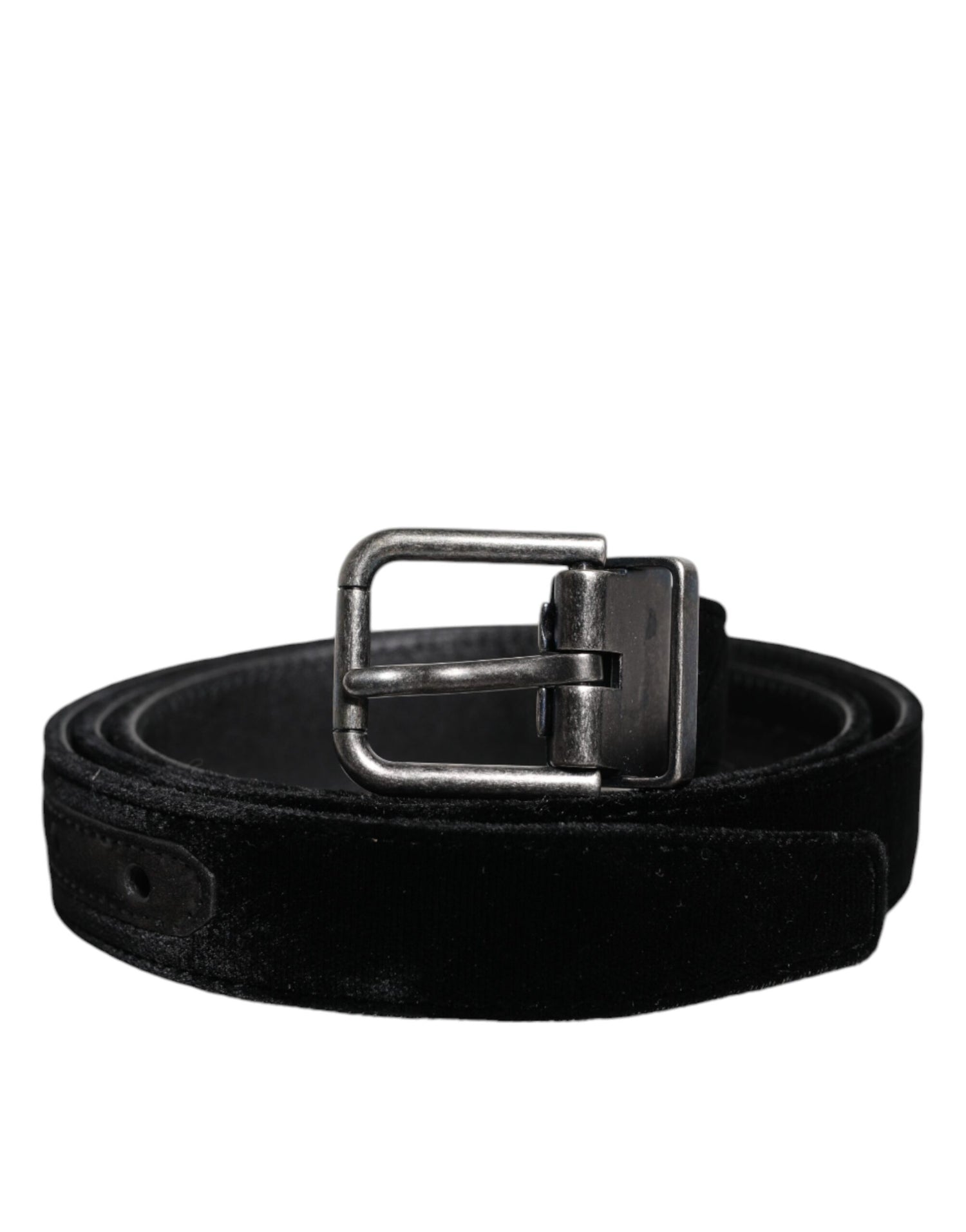 Dolce &amp; Gabbana Black Leather Metal Buckle Classic Belt