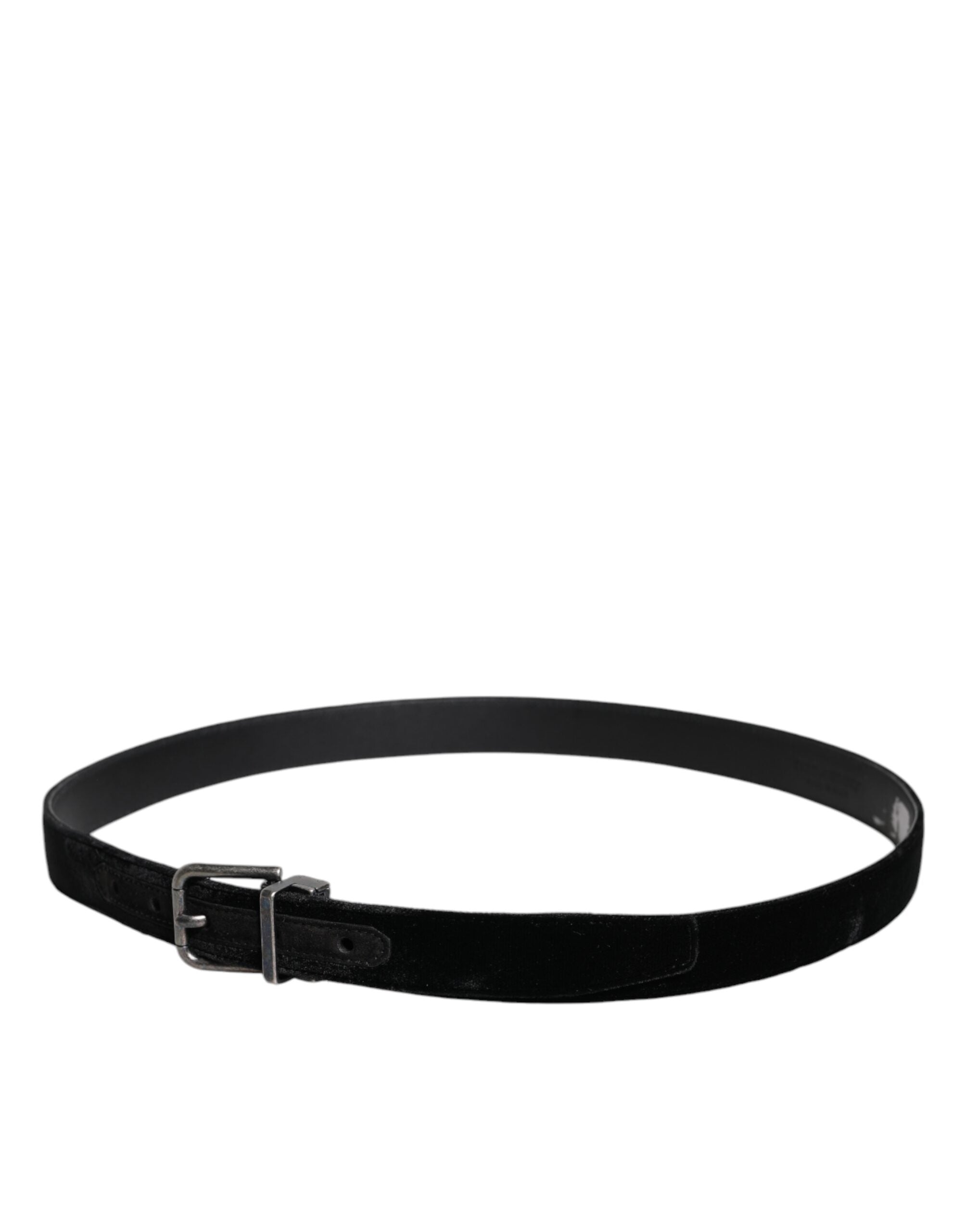 Dolce &amp; Gabbana Black Leather Metal Buckle Classic Belt