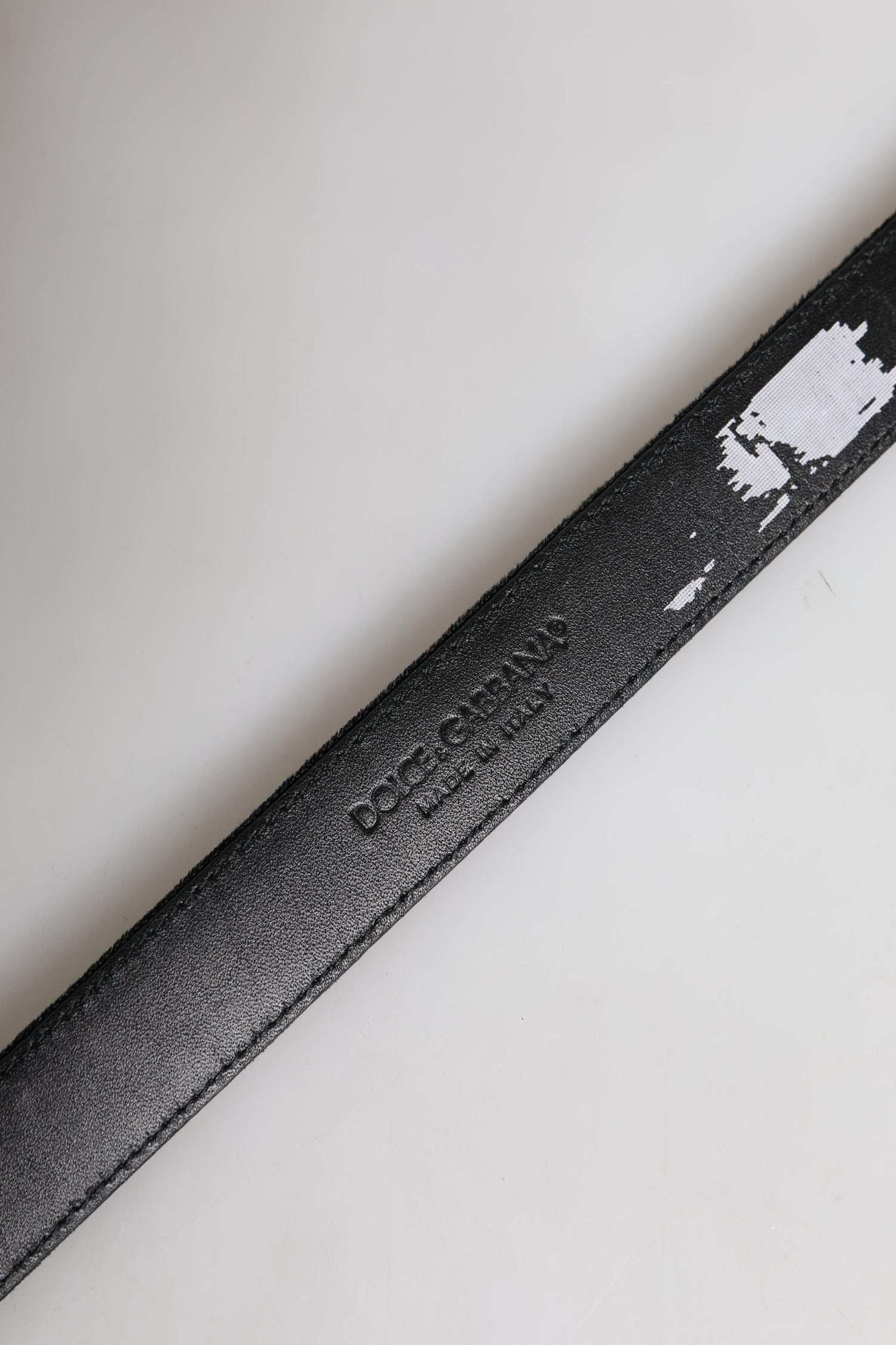 Dolce &amp; Gabbana Black Leather Metal Buckle Classic Belt