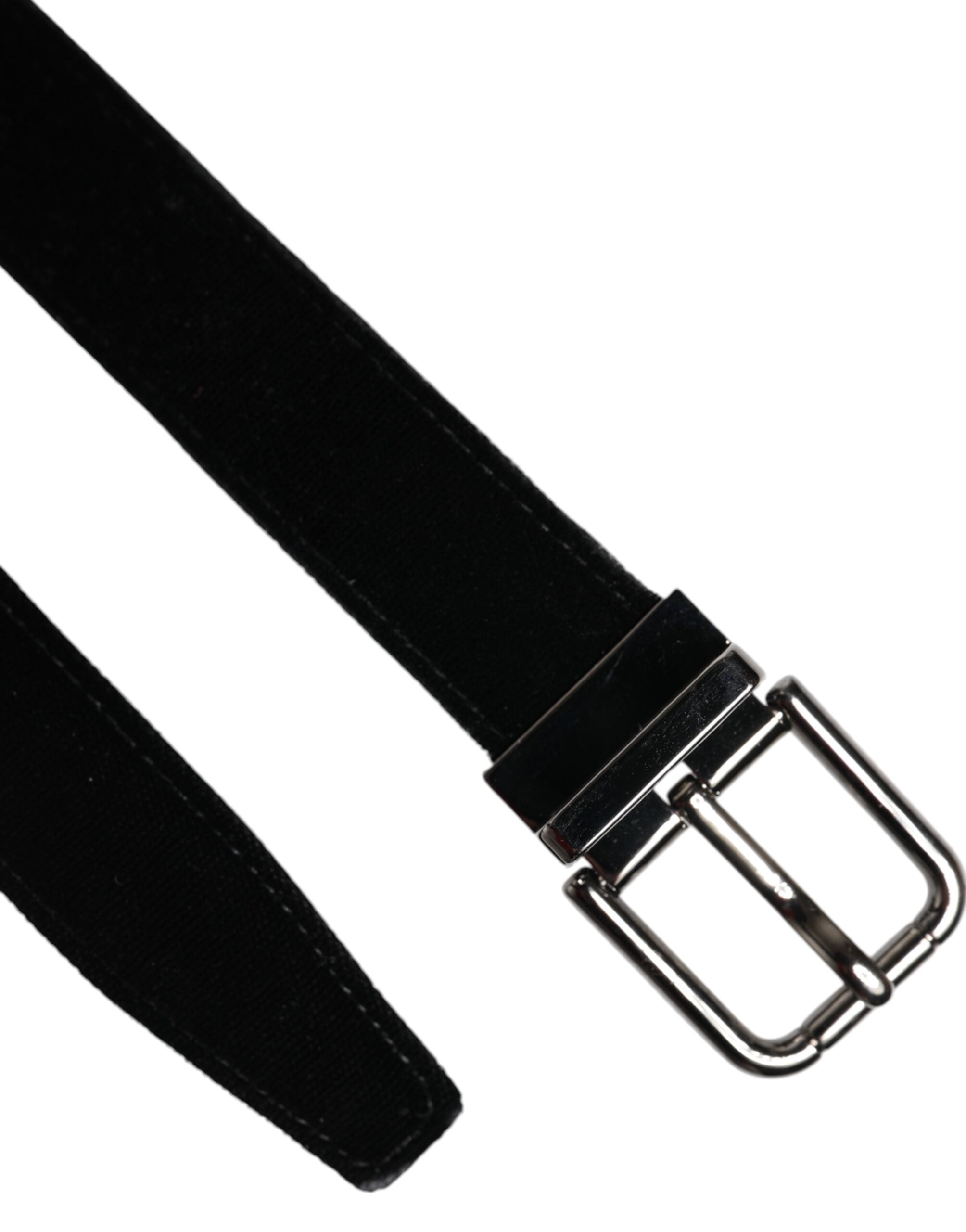 Dolce &amp; Gabbana Black Leather Metal Buckle Classic Belt