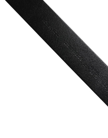 Dolce &amp; Gabbana Brown Calf Leather Classic Metal Buckle Belt