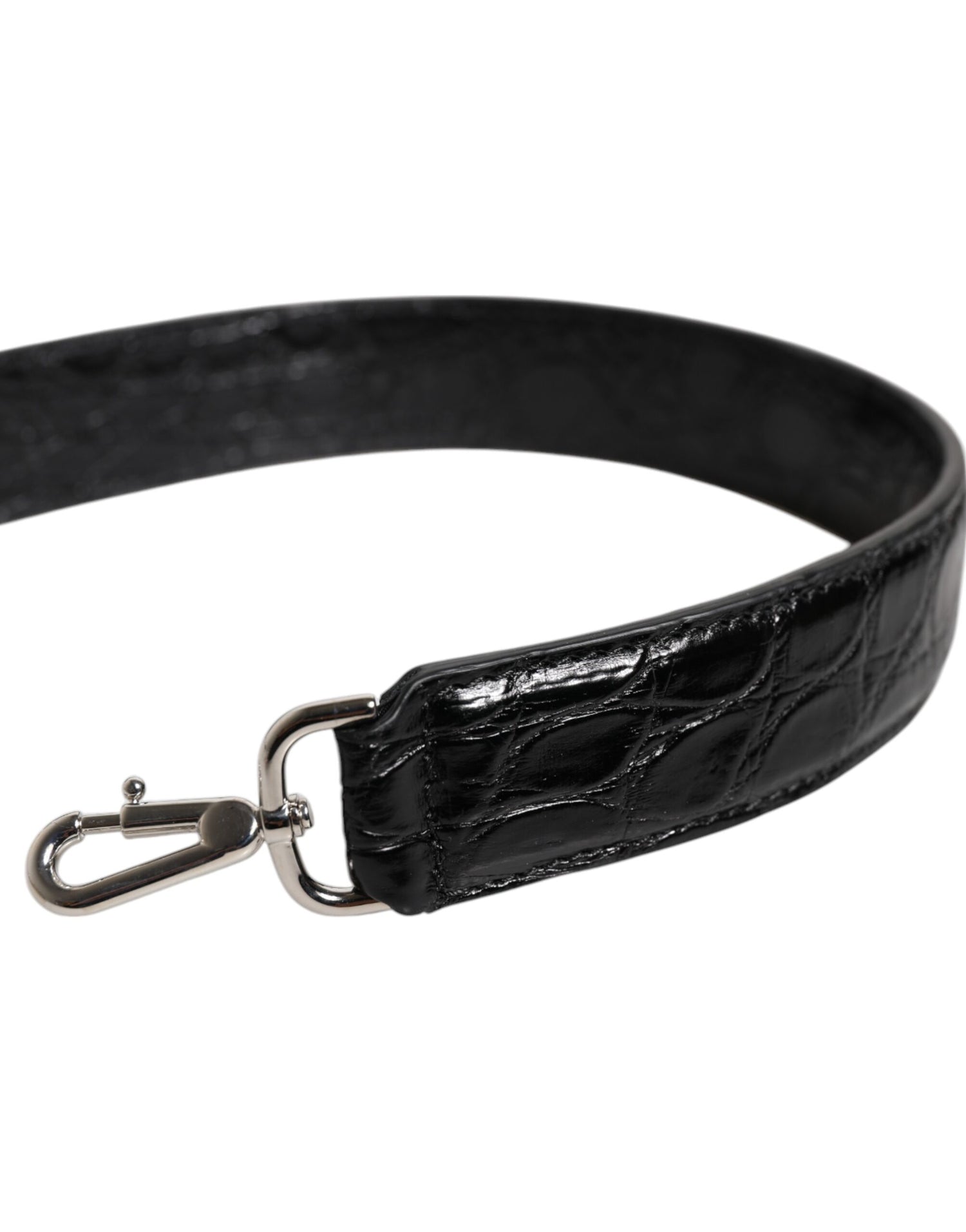 Dolce &amp; Gabbana Black Alligator Leather Bag Shoulder Strap