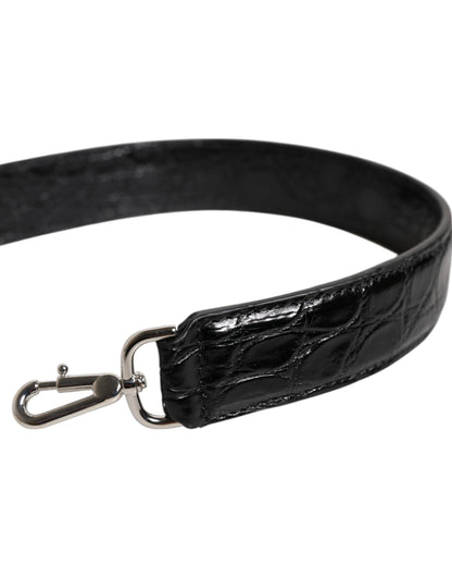 Dolce &amp; Gabbana Black Alligator Leather Bag Shoulder Strap