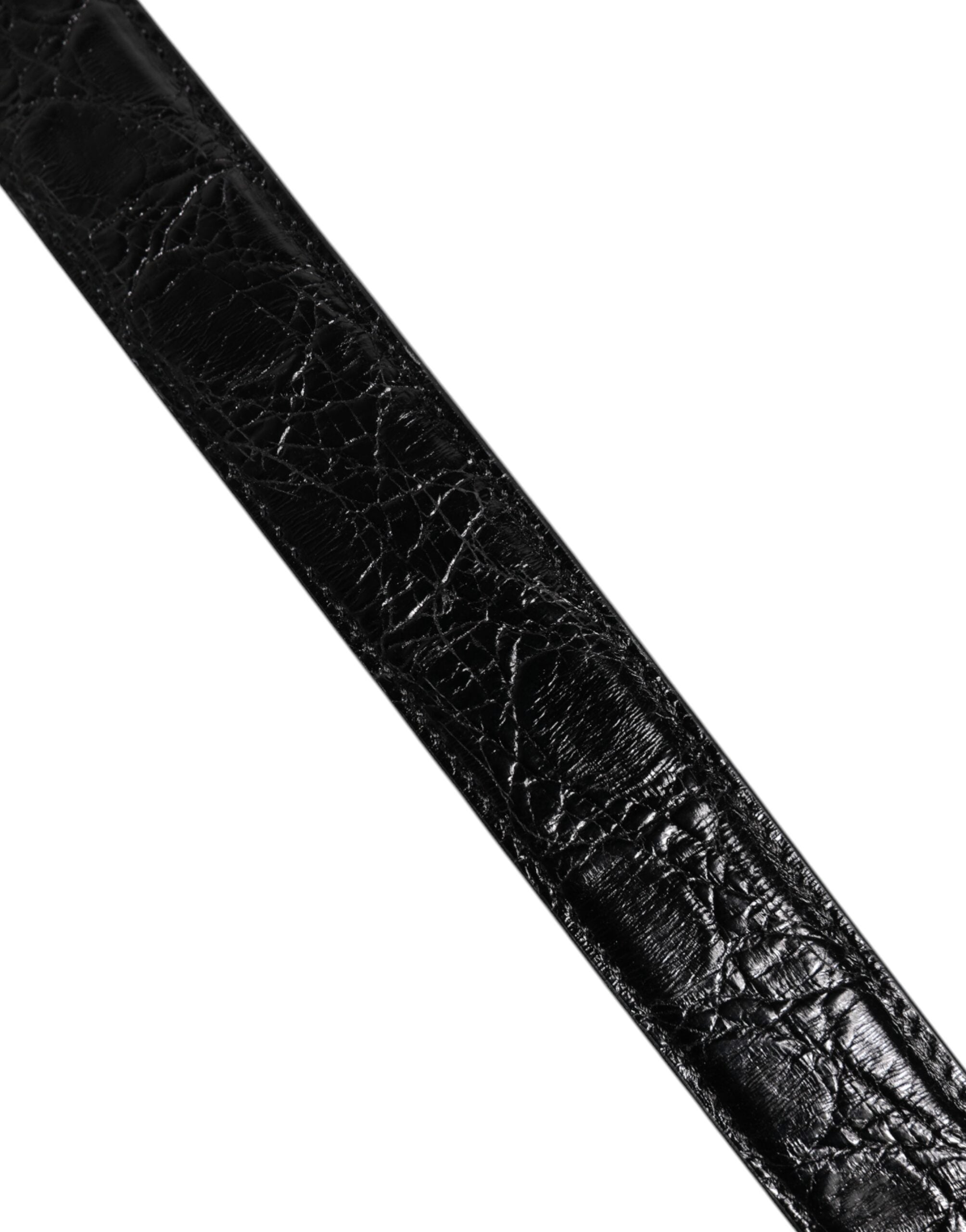 Dolce &amp; Gabbana Black Alligator Leather Bag Shoulder Strap