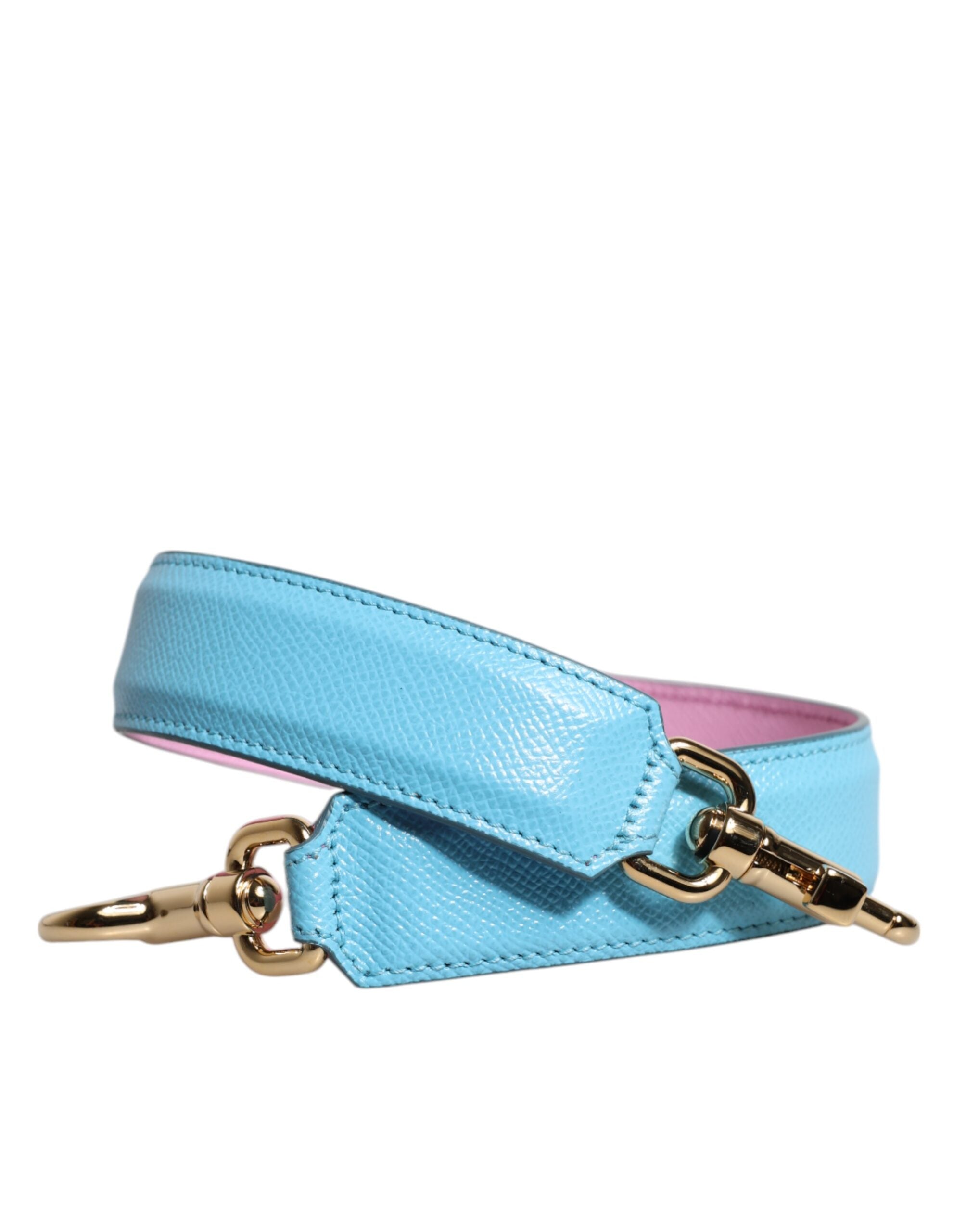 Dolce &amp; Gabbana Pink Blue Leather Handle Bag Shoulder Strap