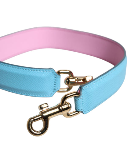 Dolce &amp; Gabbana Pink Blue Leather Handle Bag Shoulder Strap
