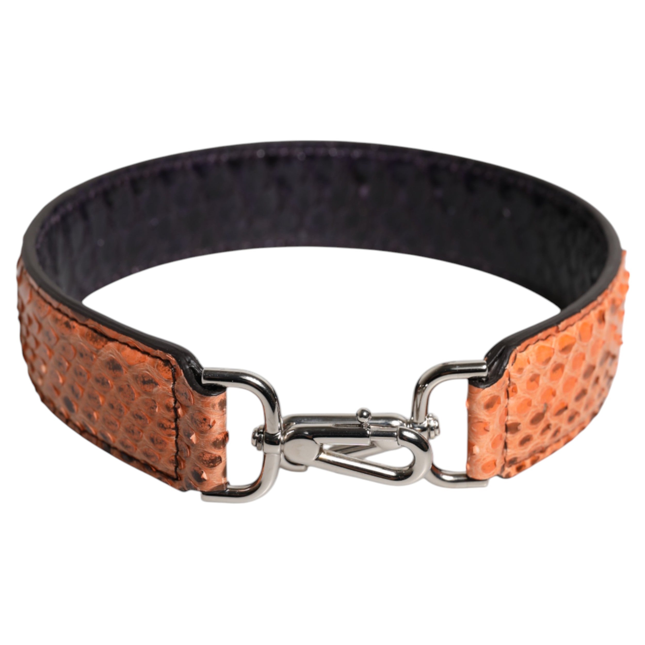 Dolce &amp; Gabbana Black Beige Exotic Leather Bag Shoulder Strap