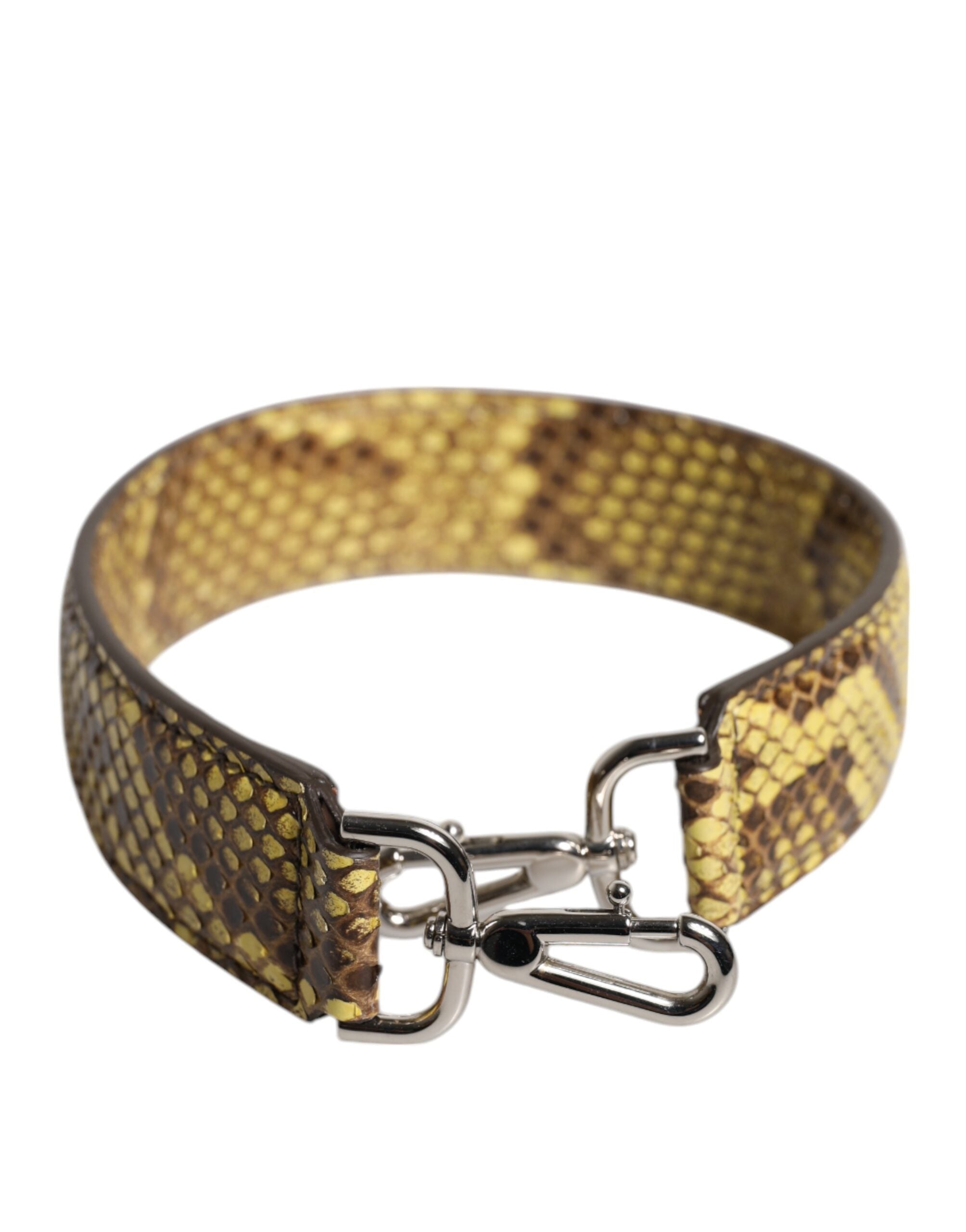 Dolce &amp; Gabbana Yellow Exotic Leather Bag Shoulder Strap