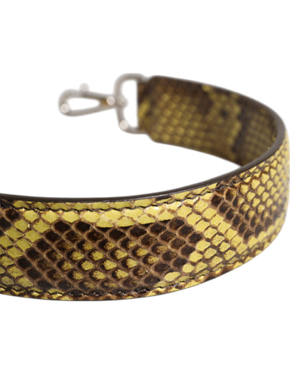 Dolce &amp; Gabbana Yellow Exotic Leather Bag Shoulder Strap