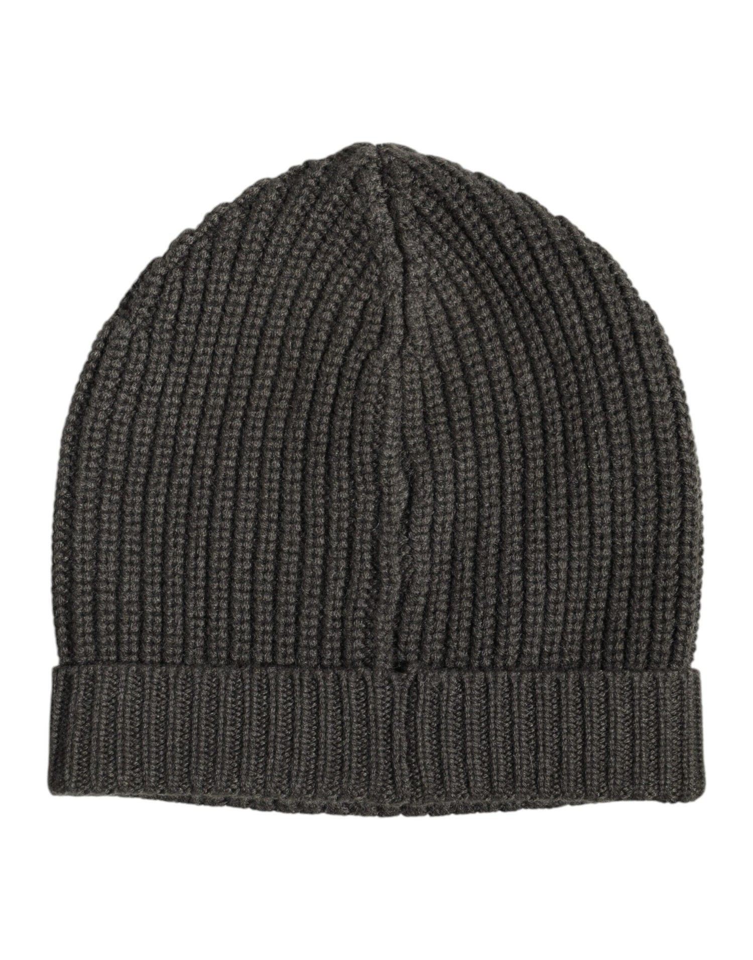 Dolce &amp; Gabbana Dark Gray Cashmere Knit Winter Beanie Hat