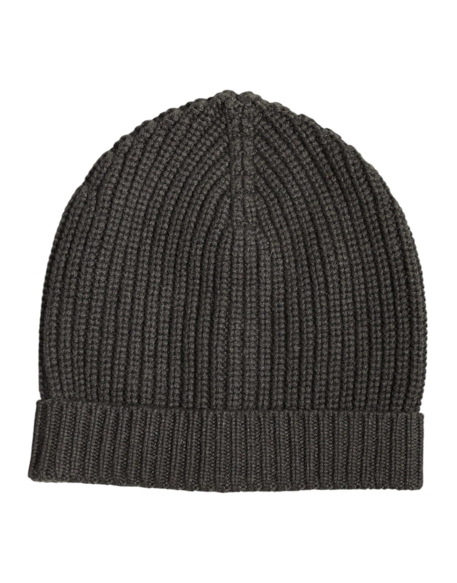 Dolce &amp; Gabbana Dark Gray Cashmere Knit Winter Beanie Hat