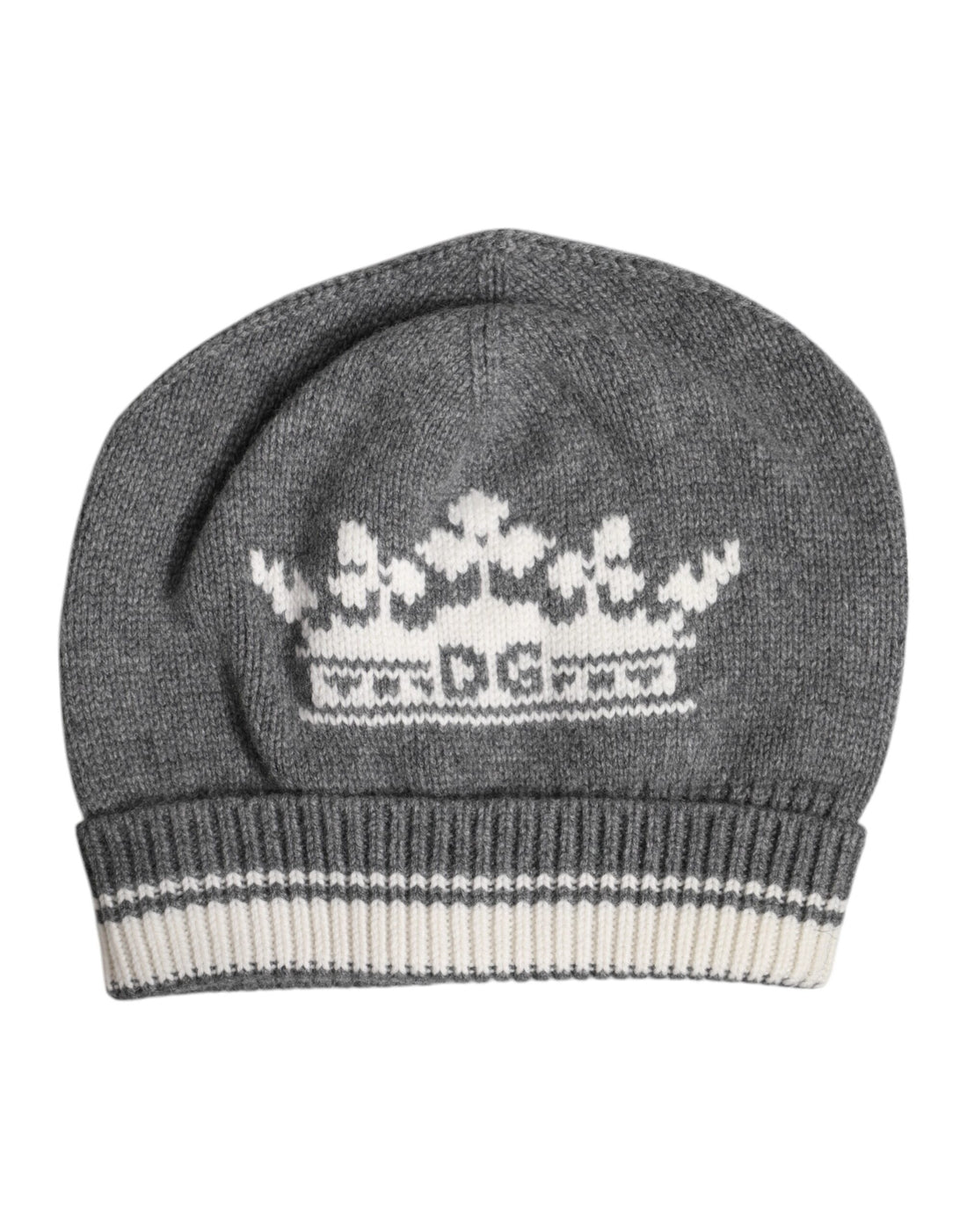 Dolce &amp; Gabbana Gray Cashmere Knitted Winter Beanie Hat