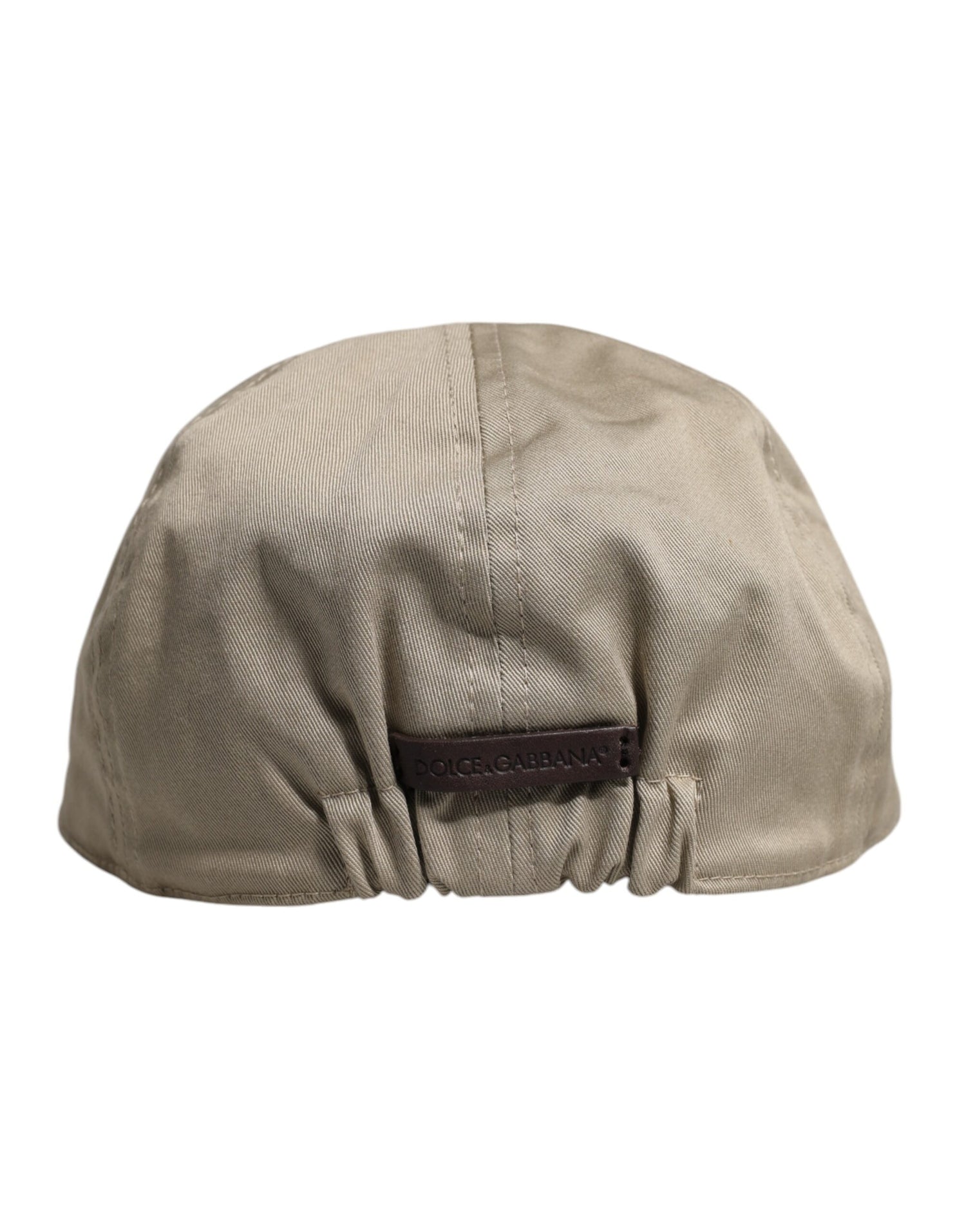 Dolce &amp; Gabbana Beige Cotton Newsboy Capello Cabbie Hat