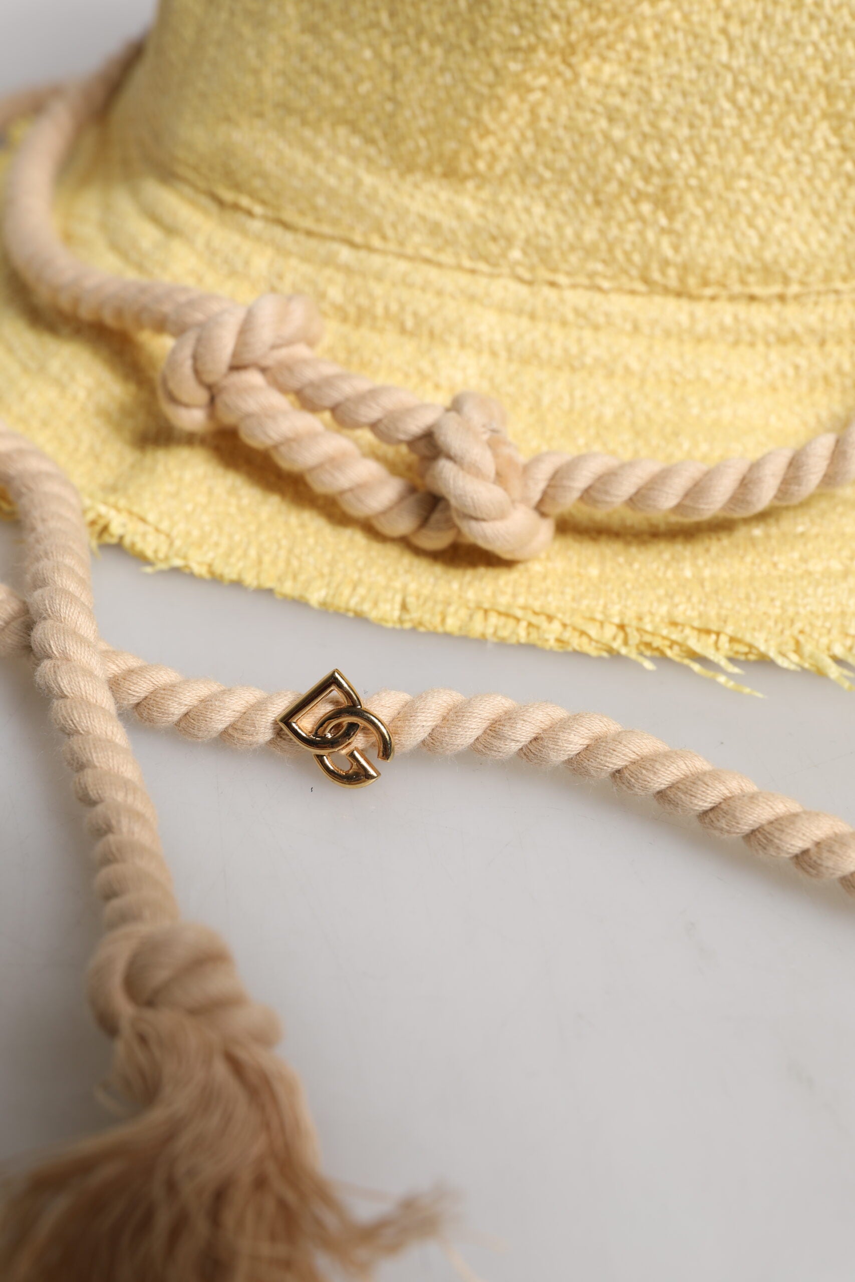 Dolce &amp;amp; Gabbana Gul Bomullsväska med Bred Brätte