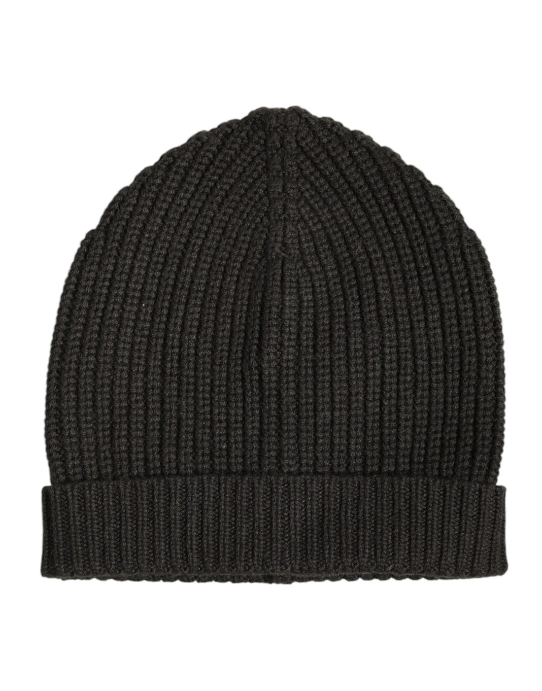 Dolce &amp; Gabbana Dark Gray Cashmere Knit Winter Beanie Hat