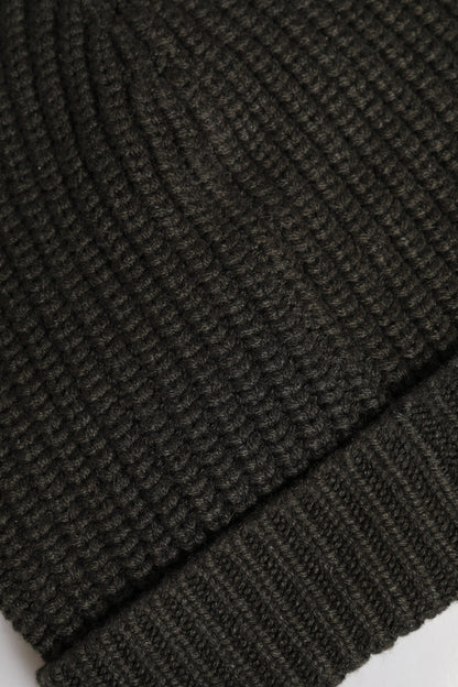 Dolce &amp; Gabbana Dark Gray Cashmere Knit Winter Beanie Hat