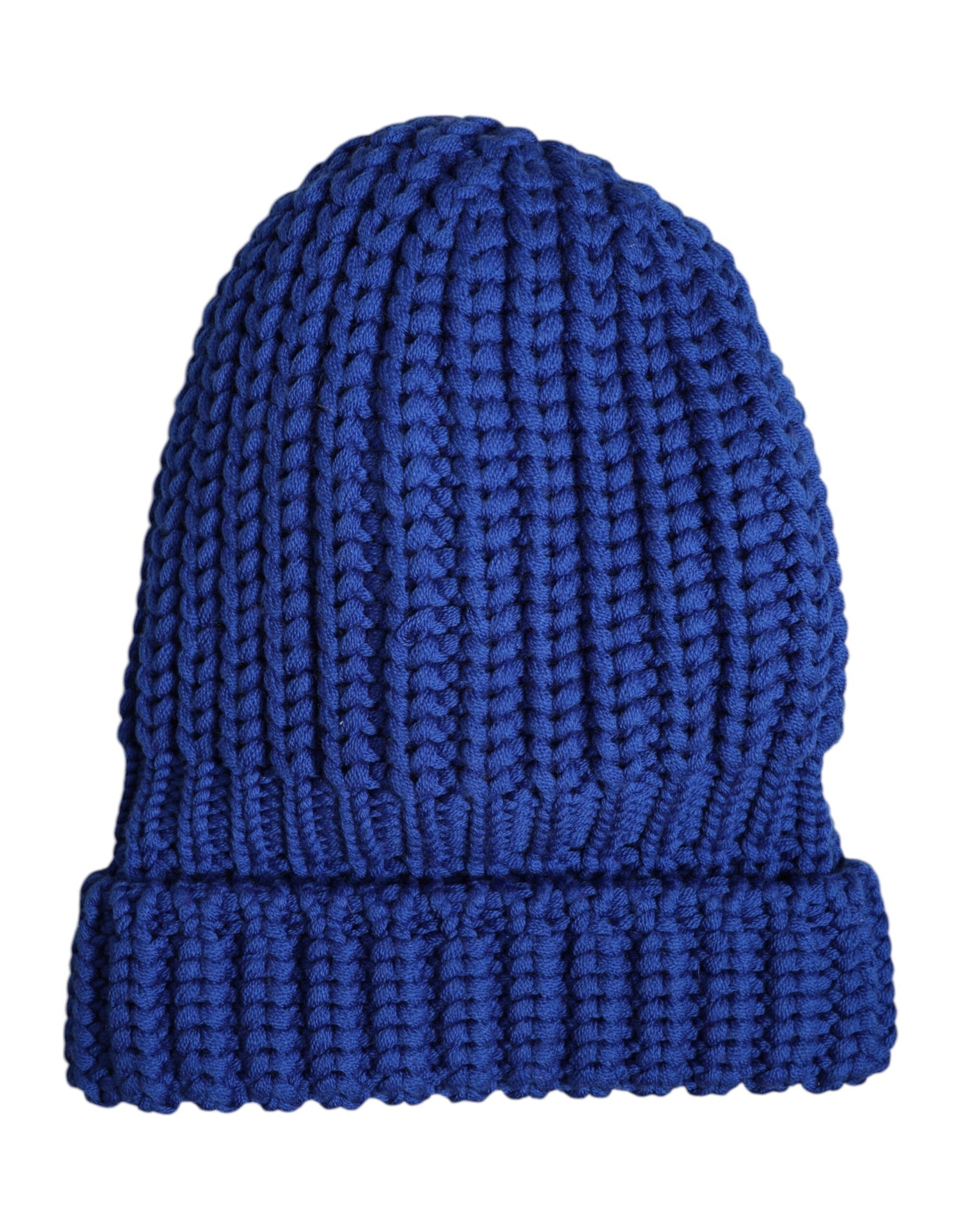 Dolce &amp; Gabbana Blue Wool Knitted Winter Beanie Hat