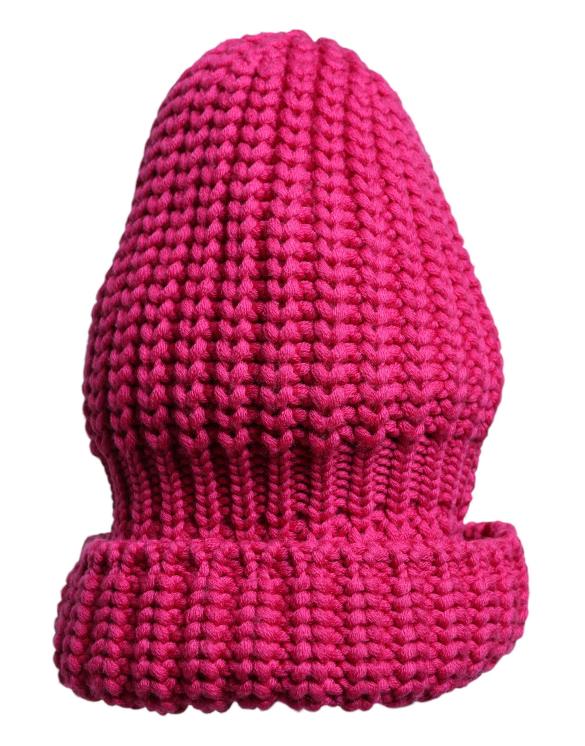 Dolce &amp; Gabbana Pink Solid Wool Knitted Winter Beanie Hat