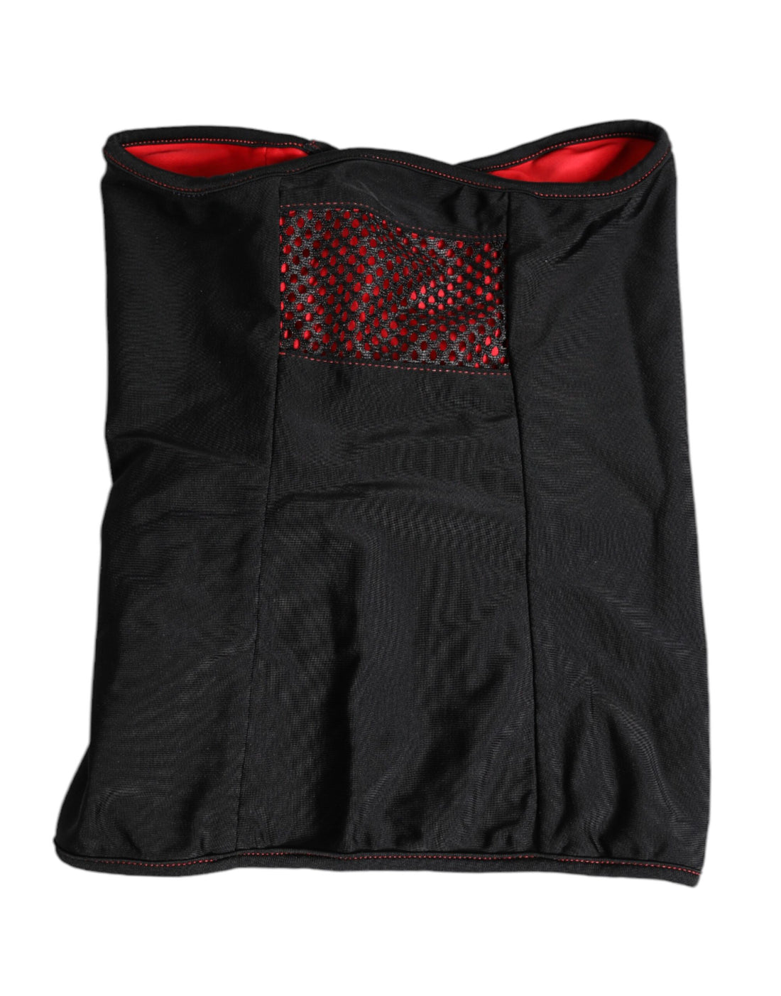 Dolce &amp; Gabbana Black Nylon Knitted Neck Warmer Balaclava Scarf