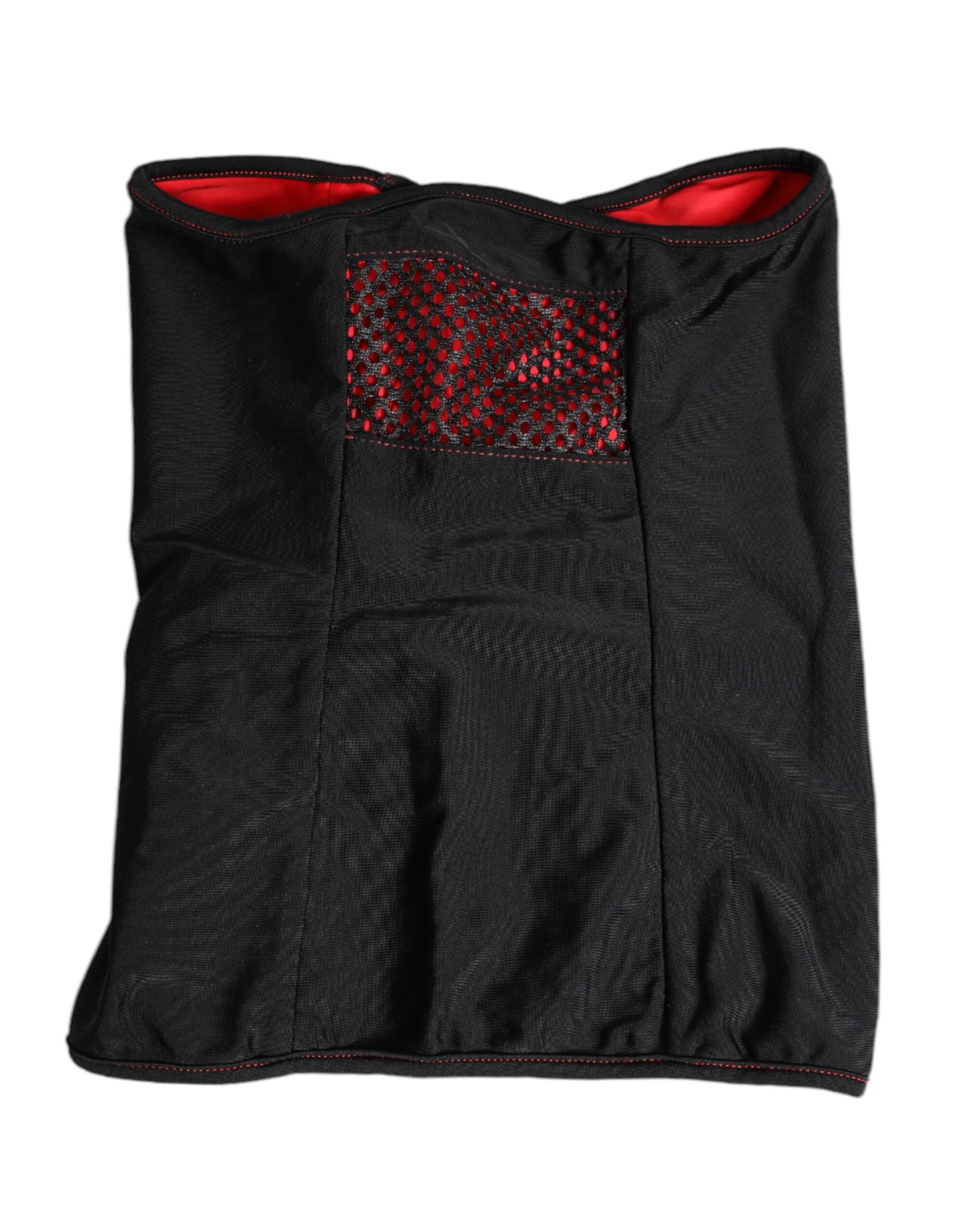 Dolce &amp; Gabbana Black Nylon Knitted Neck Warmer Balaclava Scarf
