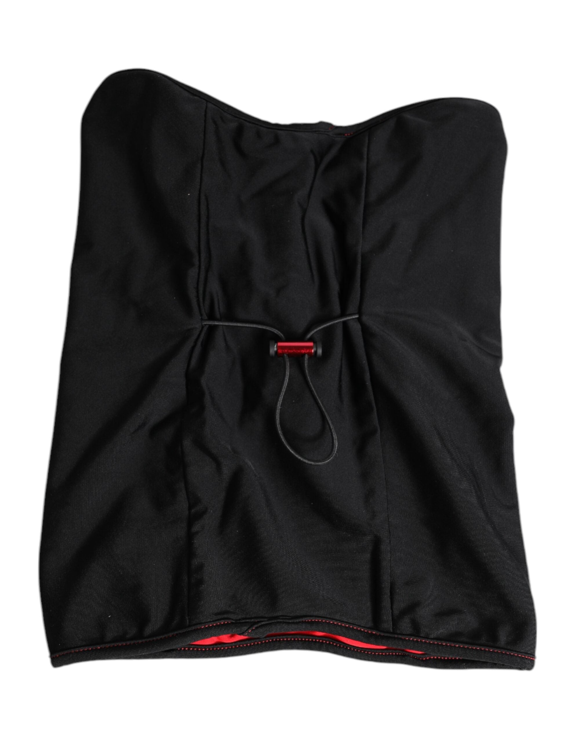 Dolce &amp; Gabbana Black Nylon Knitted Neck Warmer Balaclava Scarf