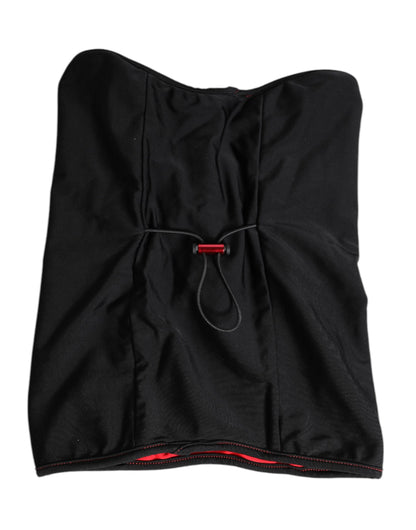 Dolce &amp; Gabbana Black Nylon Knitted Neck Warmer Balaclava Scarf