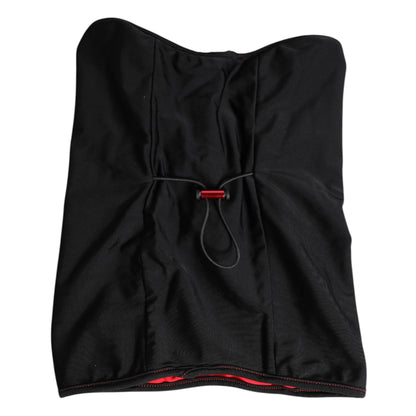 Dolce &amp; Gabbana Black Nylon Knitted Neck Warmer Balaclava Scarf