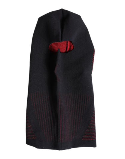 Dolce &amp;amp; Gabbana Svart Bomull Stickad Skidmask Balaklava Mössa