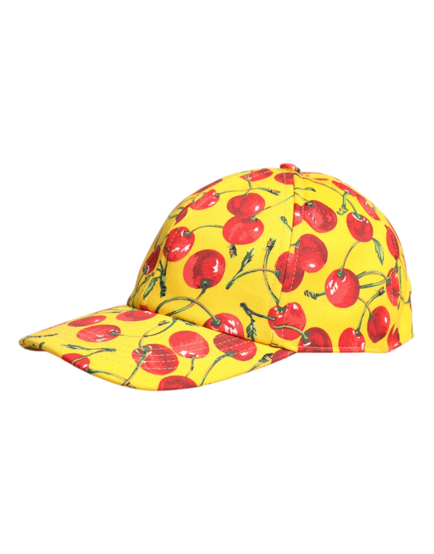 Dolce &amp;amp; Gabbana Gul Bomullsmönstrad Baseballkeps med 6 Paneler