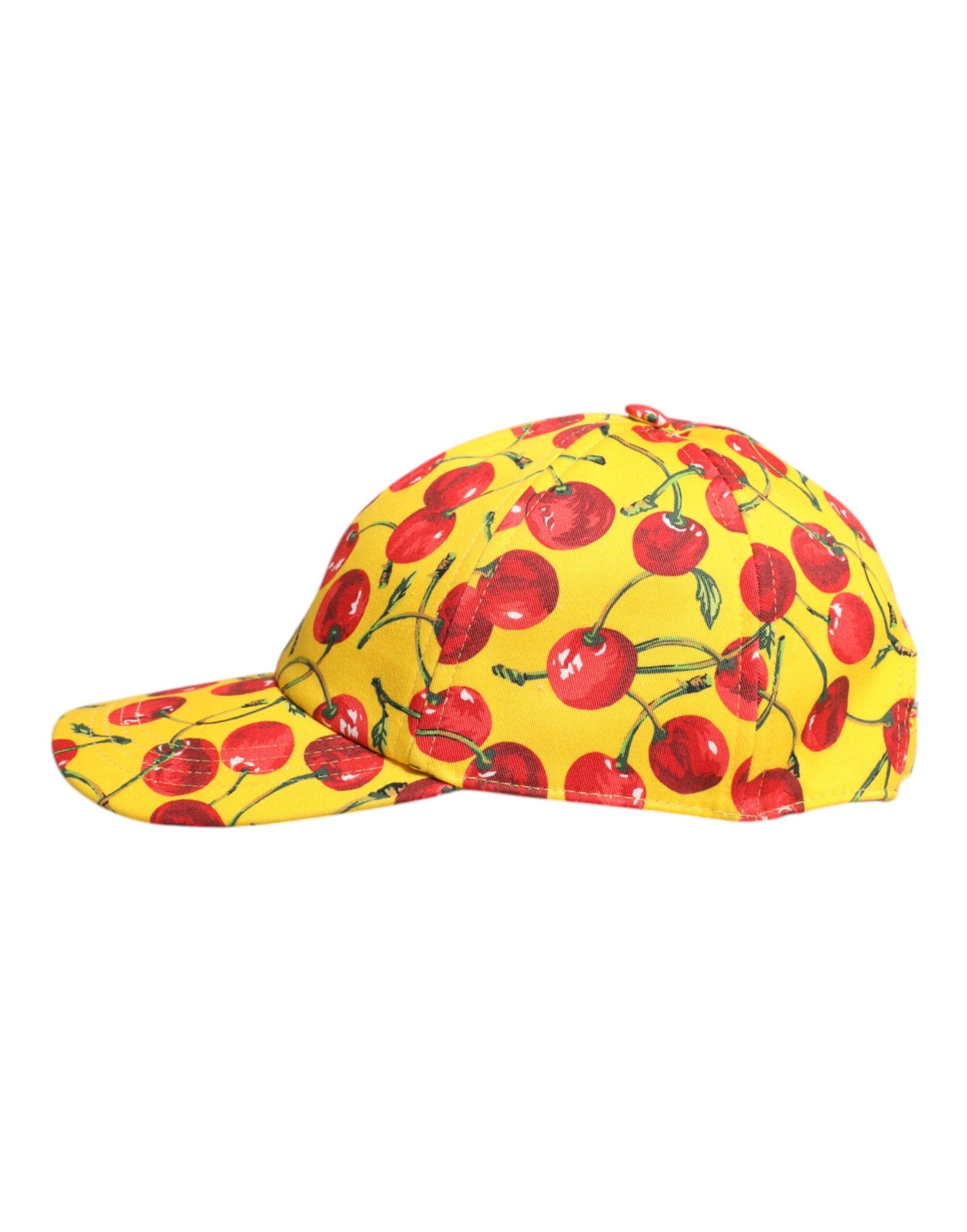 Dolce &amp;amp; Gabbana Gul Bomullsmönstrad Baseballkeps med 6 Paneler