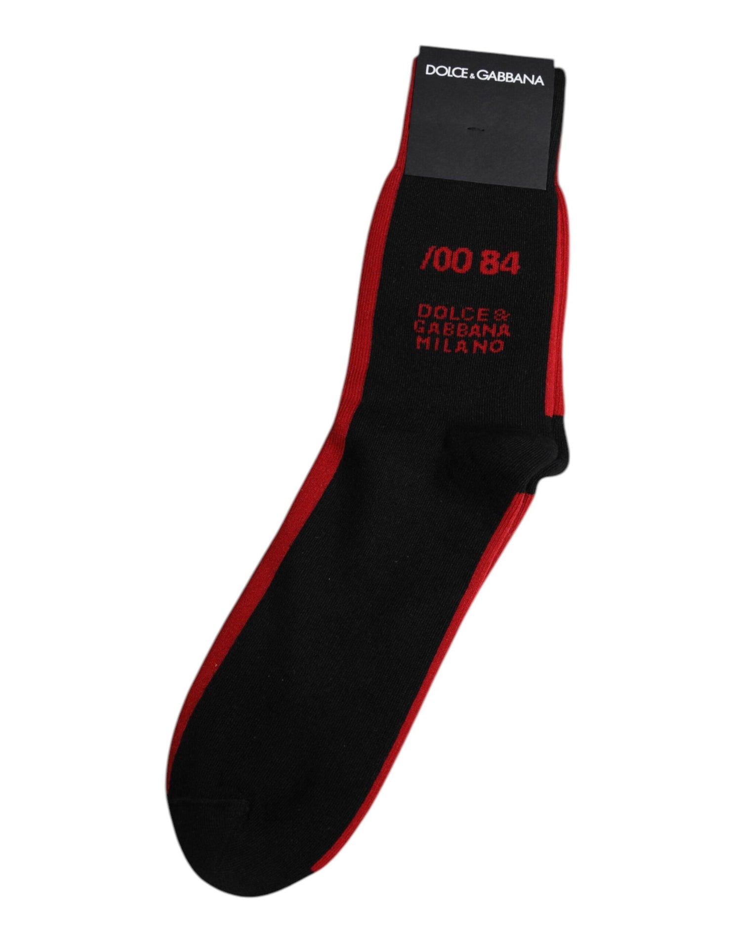 Dolce &amp; Gabbana Black Nylon DG Logo Mid Calf Men Socks