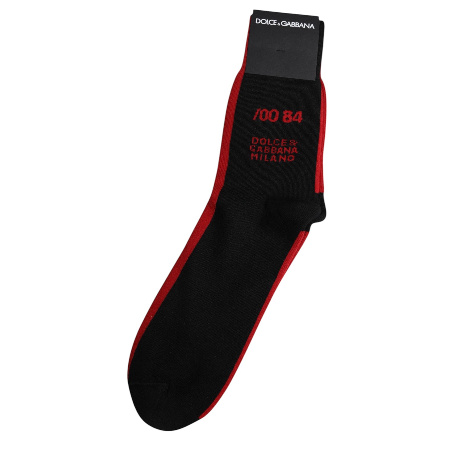 Dolce &amp; Gabbana Black Nylon DG Logo Mid Calf Men Socks