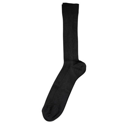 Dolce &amp; Gabbana Black Cotton DG Logo Mid Calf Men Socks