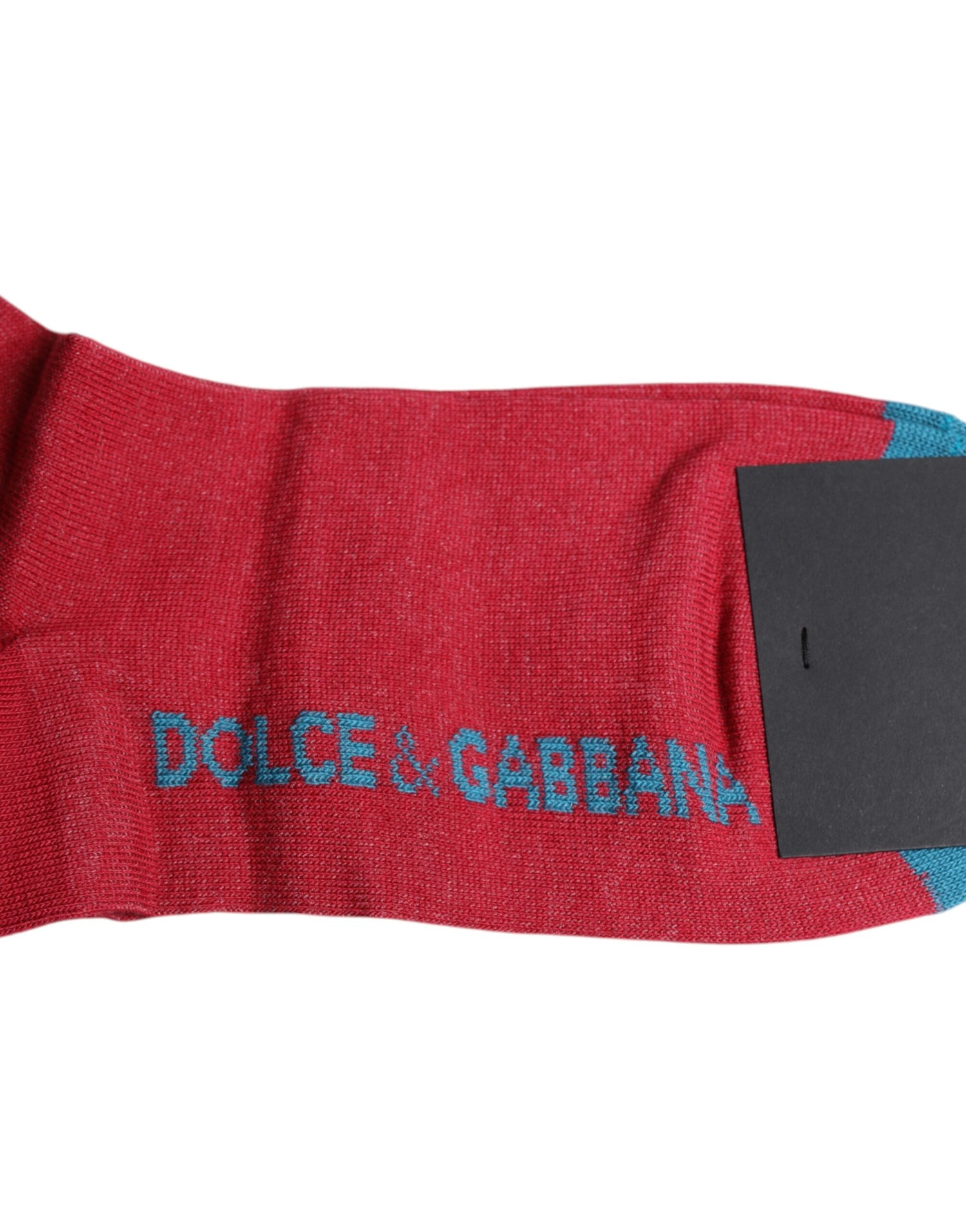 Dolce &amp; Gabbana Red Cotton DG Logo Print Mid Calf Socks