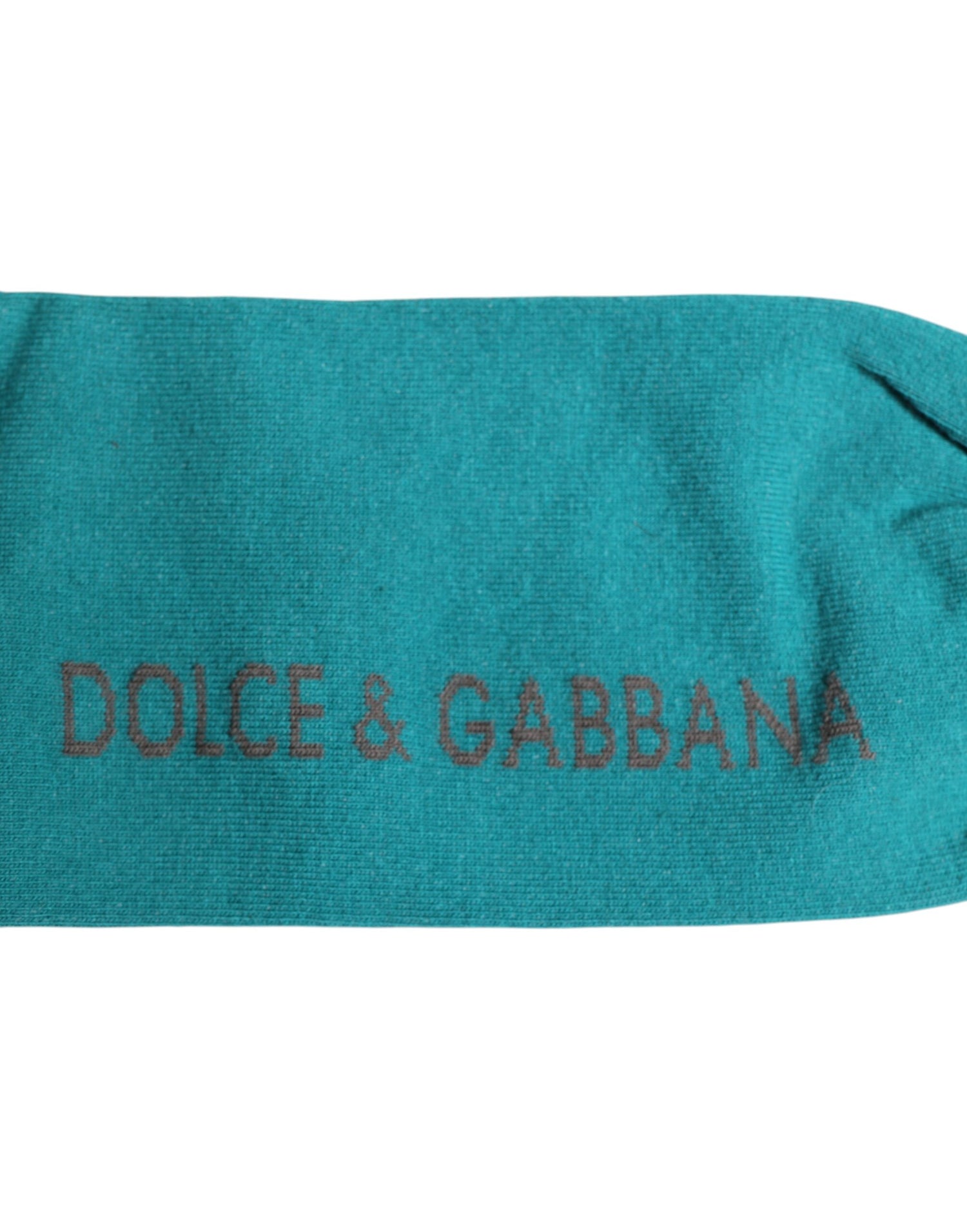 Dolce &amp; Gabbana Green Gray Stretch DG Logo Mid Calf Socks