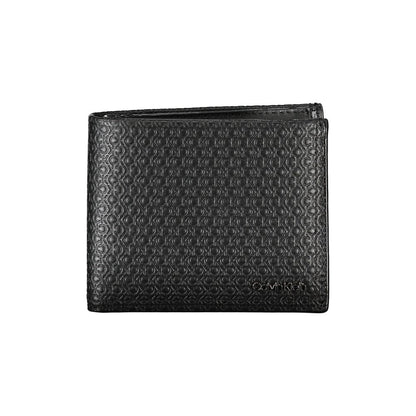 Calvin Klein elegant läderplånbok med vikbar väska och RFID-blockering