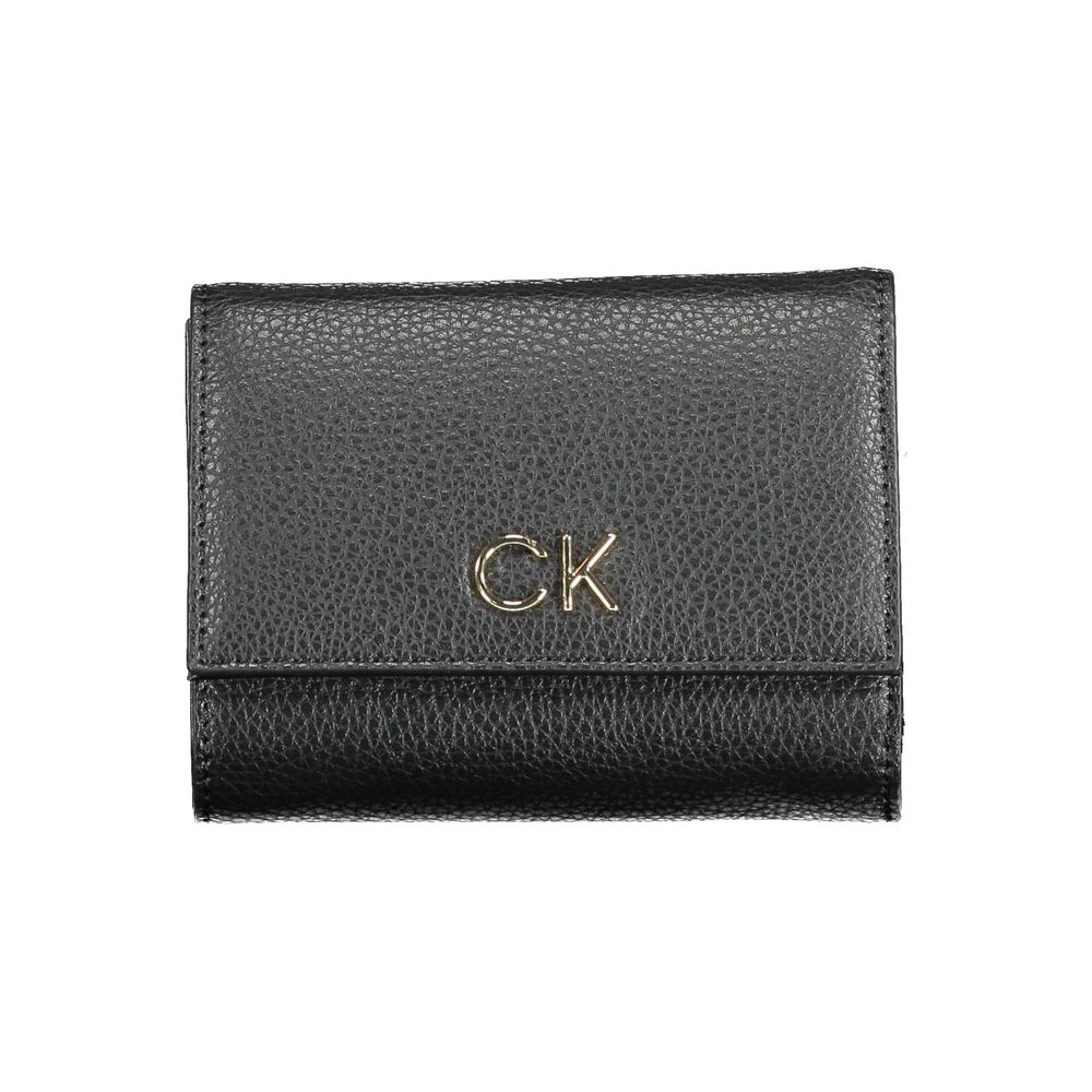 Calvin Klein svart polyetenplånbok för kvinnor