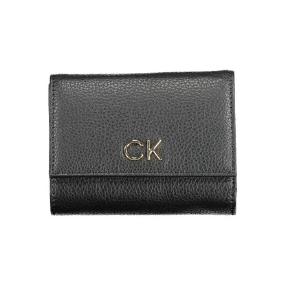 Calvin Klein svart polyetenplånbok för kvinnor