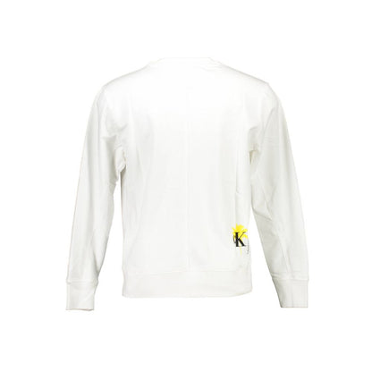 Calvin Klein White Cotton Unisex Sweatshirt