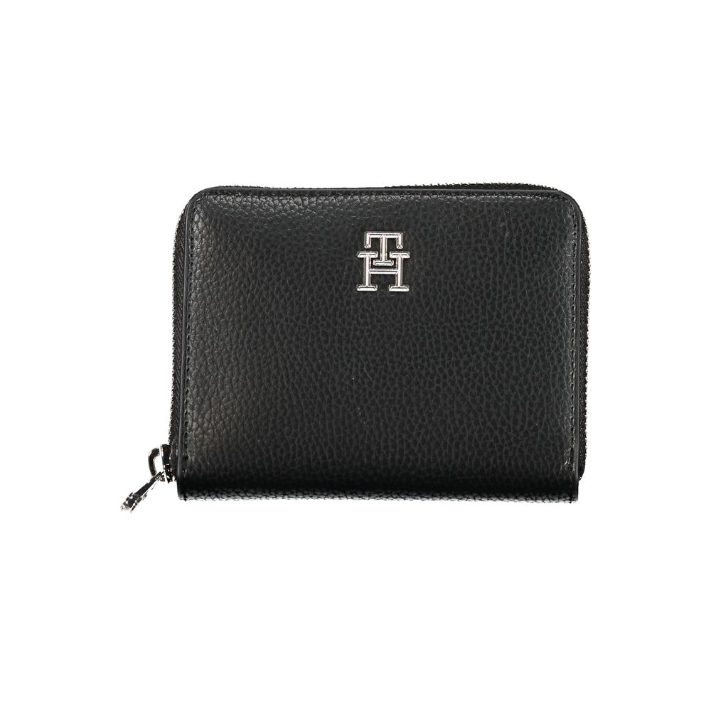 Tommy Hilfiger elegant svart polyetenplånbok