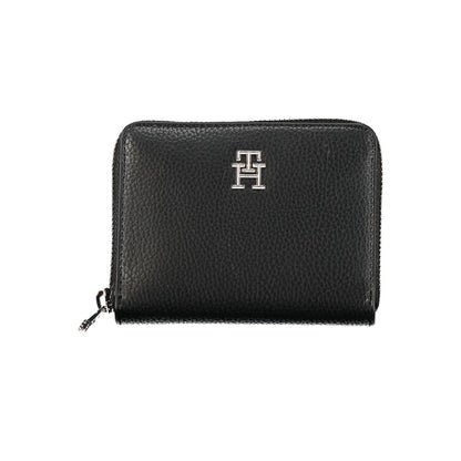 Tommy Hilfiger elegant svart polyetenplånbok