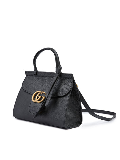 Gucci svart läder GG Marmont handväska