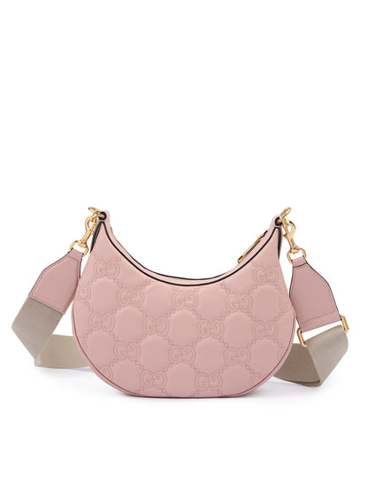 Gucci ljusrosa läderaxelväska