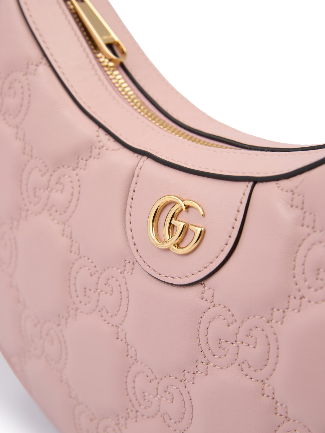 Gucci ljusrosa läderaxelväska