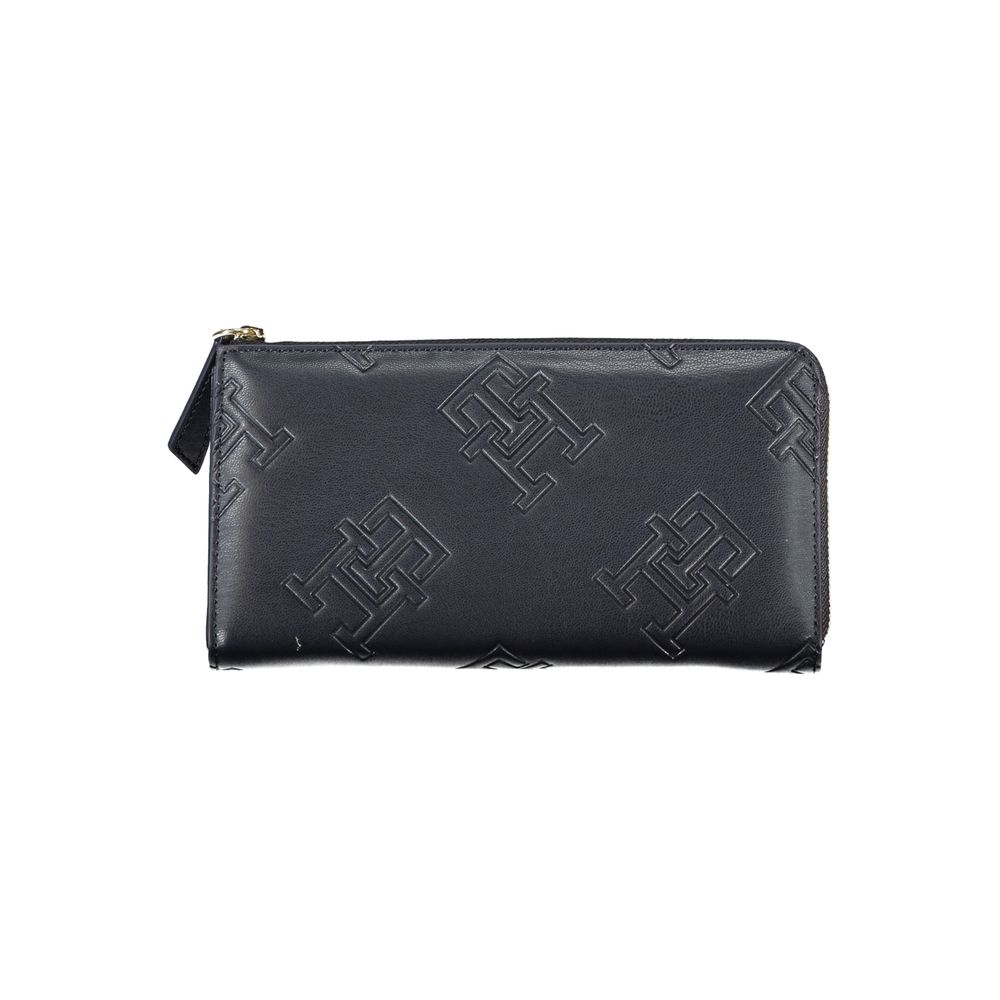 Tommy Hilfiger Elegant Blå Plånbok Med Dragkedja