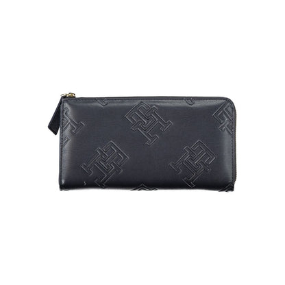Tommy Hilfiger Elegant Blå Plånbok Med Dragkedja
