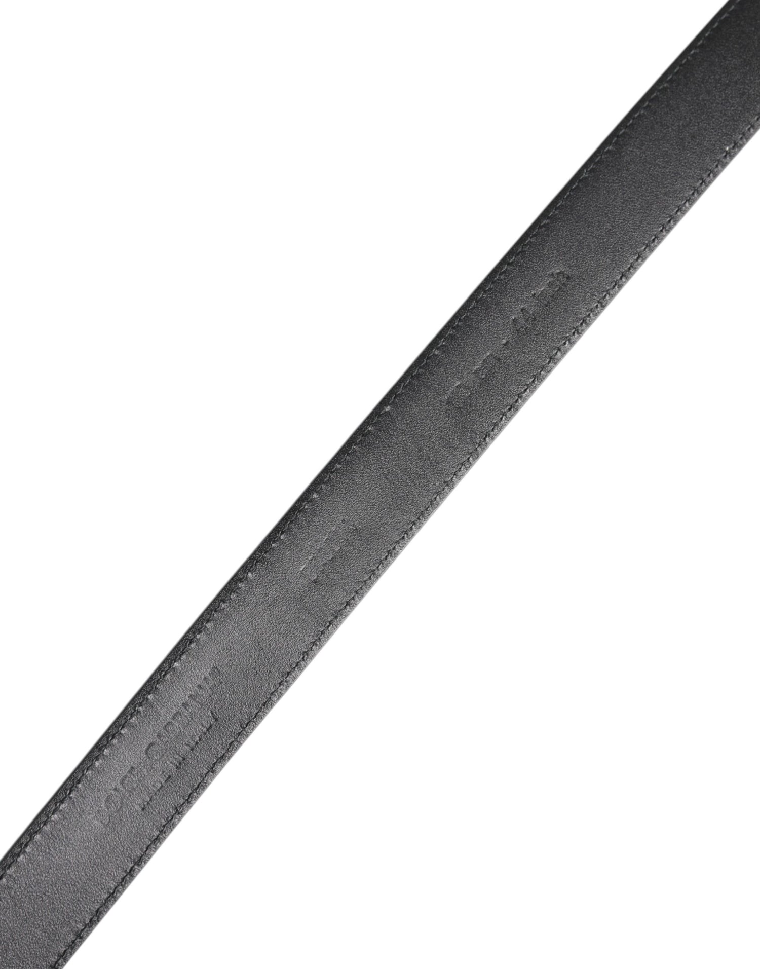 Dolce &amp; Gabbana Black Calf Leather Classic Metal Buckle Belt