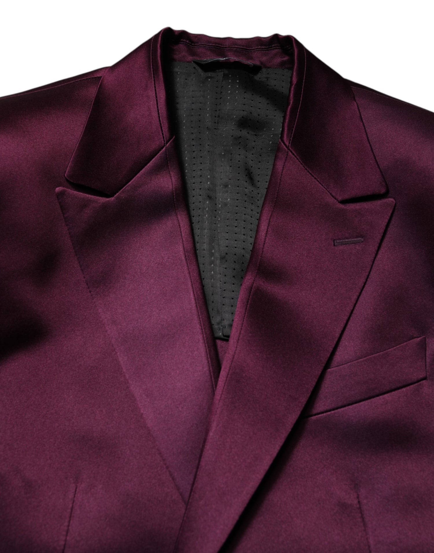Dolce &amp; Gabbana Dark Purple Silk 3Piece Single Breasted Suit