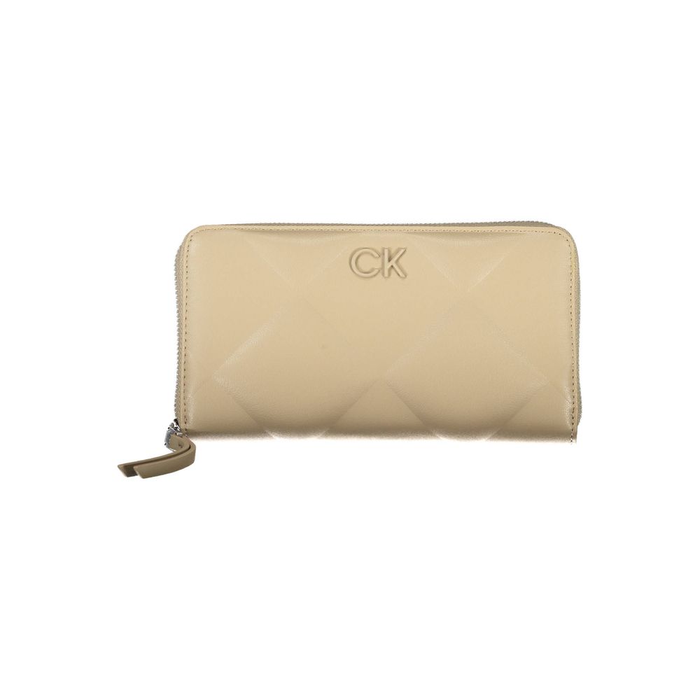 Calvin Klein Elegant Beige RFID-plånbok med flera fack